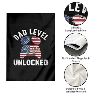 Dad Level Unlocked Garden Flag New Dad Gamer American Flag 4th of July TS14 Print Your Wear