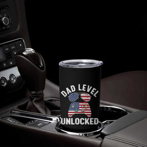 Dad Level Unlocked Tumbler Cup New Dad Gamer American Flag 4th of July TS14 Print Your Wear