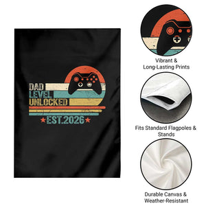 Dad Level Unlocked Garden Flag Funny New Dad Gaming Gamer 2026 TS14 Print Your Wear
