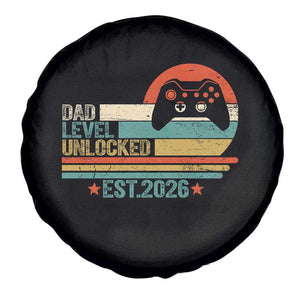 Dad Level Unlocked Spare Tire Cover Funny New Dad Gaming Gamer 2026 TS14 Print Your Wear