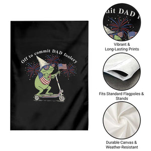 New Dad Frog 4th of July Garden Flag Off to Commit Dad Foolery TS14 Print Your Wear