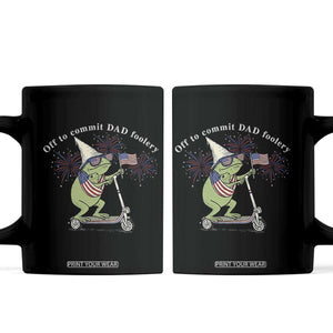 New Dad Frog 4th of July Coffee Mug Off to Commit Dad Foolery