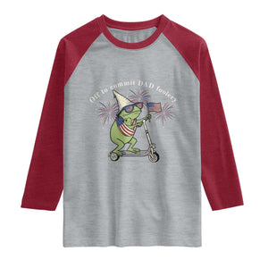 New Dad Frog 4th of July Raglan Shirt Off to Commit Dad Foolery