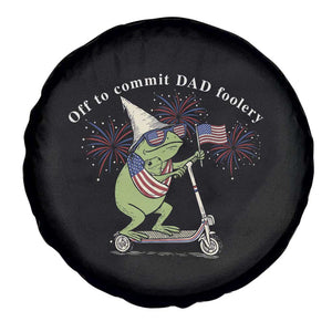 New Dad Frog 4th of July Spare Tire Cover Off to Commit Dad Foolery