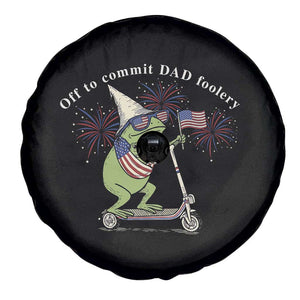 New Dad Frog 4th of July Spare Tire Cover Off to Commit Dad Foolery