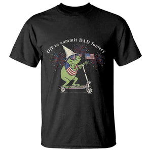 New Dad Frog 4th of July T Shirt Off to Commit Dad Foolery