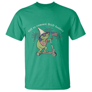 New Dad Frog 4th of July T Shirt Off to Commit Dad Foolery