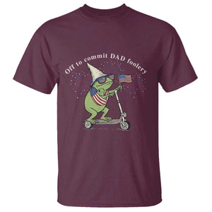 New Dad Frog 4th of July T Shirt Off to Commit Dad Foolery