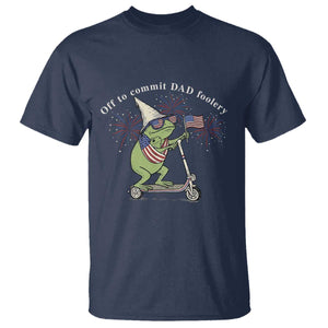 New Dad Frog 4th of July T Shirt Off to Commit Dad Foolery