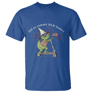 New Dad Frog 4th of July T Shirt Off to Commit Dad Foolery