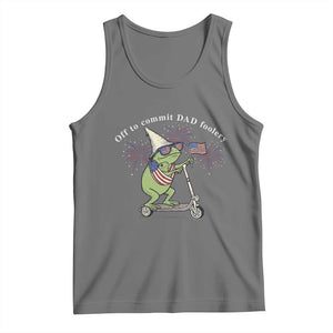 New Dad Frog 4th of July Tank Top Off to Commit Dad Foolery