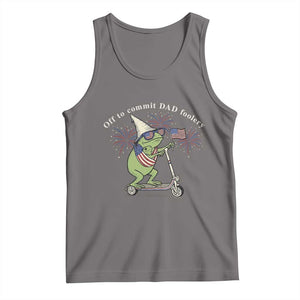 New Dad Frog 4th of July Tank Top Off to Commit Dad Foolery