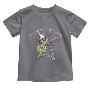 New Dad Frog 4th of July Toddler T Shirt Off to Commit Dad Foolery