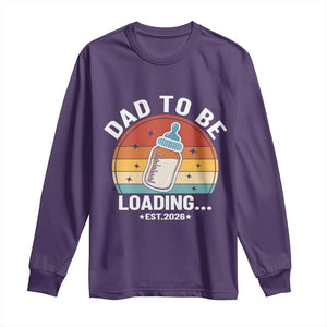 Dad to Be 2026 Long Sleeve Shirt Funny Pregnancy Announcement Gift TS14 Purple Print Your Wear