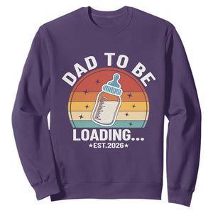 Dad to Be 2026 Sweatshirt Funny Pregnancy Announcement Gift TS14 Purple Print Your Wear