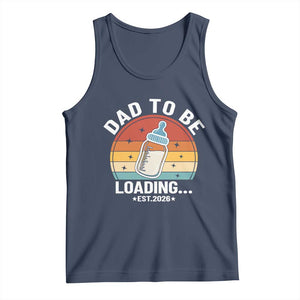 Dad to Be 2026 Tank Top Funny Pregnancy Announcement Gift TS14 Navy Print Your Wear