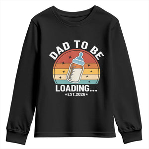 Dad to Be 2026 Youth Sweatshirt Funny Pregnancy Announcement Gift TS14 Black Print Your Wear