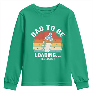 Dad to Be 2026 Youth Sweatshirt Funny Pregnancy Announcement Gift TS14 Irish Green Print Your Wear