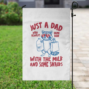 Just Dad Who Always Came Back With The Milk Garden Flag Funny Raccoon Dad TS14 Print Your Wear