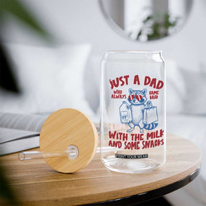 Just Dad Who Always Came Back With The Milk Glass Can Funny Raccoon Dad TS14 Print Your Wear