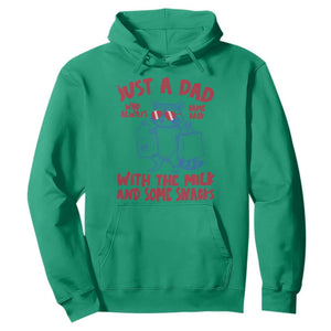Just Dad Who Always Came Back With The Milk Hoodie Funny Raccoon Dad TS14 Irish Green Print Your Wear