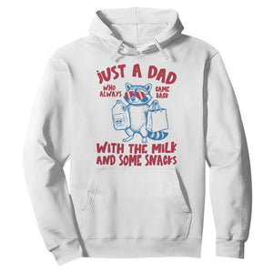 Just Dad Who Always Came Back With The Milk Hoodie Funny Raccoon Dad TS14 White Print Your Wear