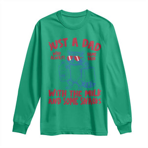 Just Dad Who Always Came Back With The Milk Long Sleeve Shirt Funny Raccoon Dad TS14 Irish Green Print Your Wear
