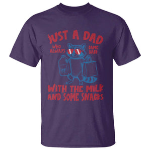 Just Dad Who Always Came Back With The Milk T Shirt Funny Raccoon Dad TS14 Purple Print Your Wear