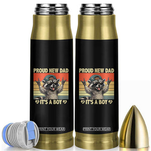 Proud New Dad It's A Boy Bullet Tumbler Funny Raccoon Humor Father's Day TS14 Black Print Your Wear