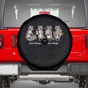 Funny Raccoon Dad Spare Tire Cover Just Doing My Daddy Things