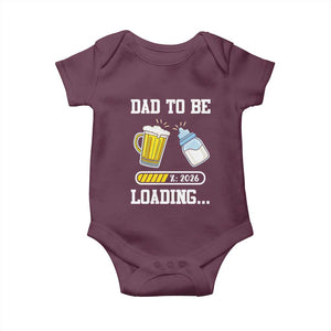 Dad to Be 2026 Baby Onesie Funny Pregnancy Reveal TS14 Maroon Print Your Wear