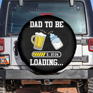 Dad to Be 2026 Spare Tire Cover Funny Pregnancy Reveal TS14 No hole Black Print Your Wear