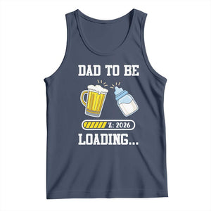 Dad to Be 2026 Tank Top Funny Pregnancy Reveal TS14 Navy Print Your Wear
