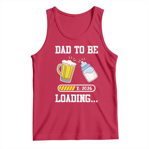 Dad to Be 2026 Tank Top Funny Pregnancy Reveal TS14 Red Print Your Wear