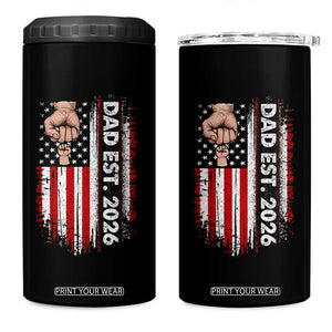New Dad 2026 4 in 1 Can Cooler Tumbler Patriotic US American Flag Gifts Fathers Day