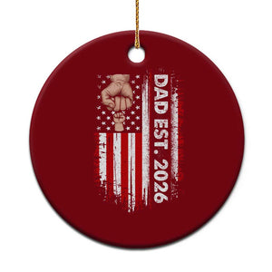 New Dad 2026 Ceramic Ornament Patriotic US American Flag Gifts Fathers Day