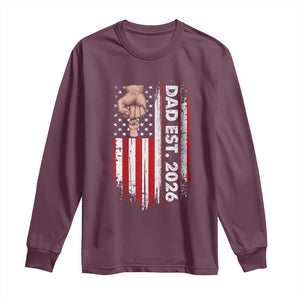 New Dad 2026 Long Sleeve Shirt Patriotic US American Flag Gifts Fathers Day