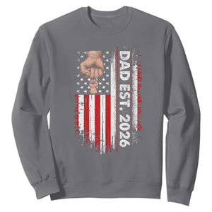 New Dad 2026 Sweatshirt Patriotic US American Flag Gifts Fathers Day