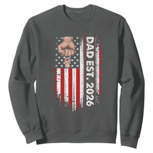 New Dad 2026 Sweatshirt Patriotic US American Flag Gifts Fathers Day