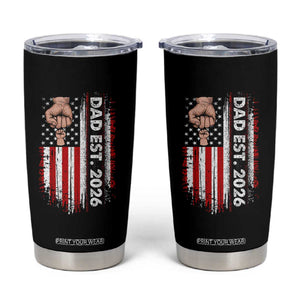 New Dad 2026 Tumbler Cup Patriotic US American Flag Gifts Fathers Day