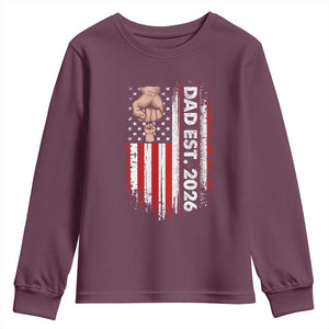 New Dad 2026 Youth Sweatshirt Patriotic US American Flag Gifts Fathers Day