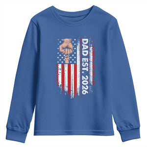 New Dad 2026 Youth Sweatshirt Patriotic US American Flag Gifts Fathers Day