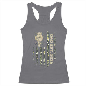 New Dad 2026 Racerback Tank Top Camo American Flag Military Dad Father's Day