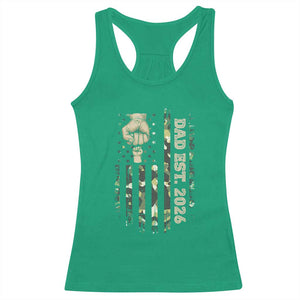New Dad 2026 Racerback Tank Top Camo American Flag Military Dad Father's Day