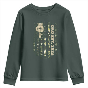 New Dad 2026 Youth Sweatshirt Camo American Flag Military Dad Father's Day