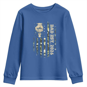 New Dad 2026 Youth Sweatshirt Camo American Flag Military Dad Father's Day