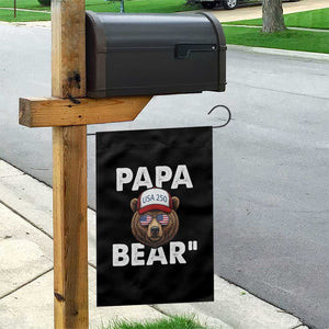 Papa Bear Father's Day Garden Flag America 250th Anniversary USA Flag July 4th