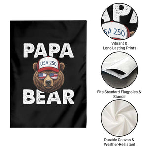 Papa Bear Father's Day Garden Flag USA 250th Anniversary American Flag July 4th TS14 Print Your Wear