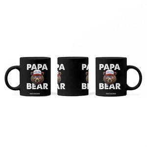 Papa Bear Father's Day Coffee Mug USA 250th Anniversary American Flag July 4th TS14 Print Your Wear
