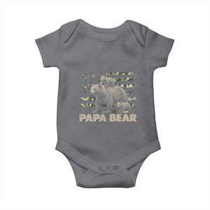 Papa Bear Father's Day Baby Onesie Camouflage California Republic Flag Bear